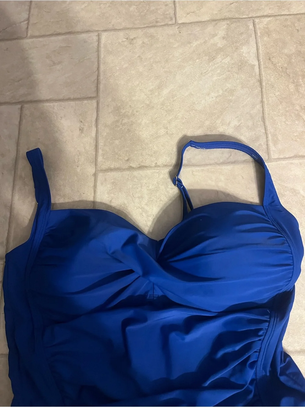 Liz Claiborne women’s 18w royal blue one piece bathing suit